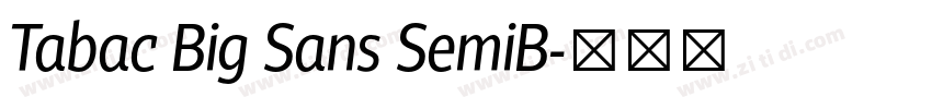 Tabac Big Sans SemiB字体转换 Tabac Big Sans SemiB字体转换